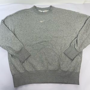 Nike Embroidered Crewneck Sweatshirt | Gray Size M